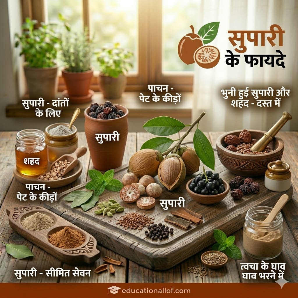 Areca Nut Benefits in Hindi
