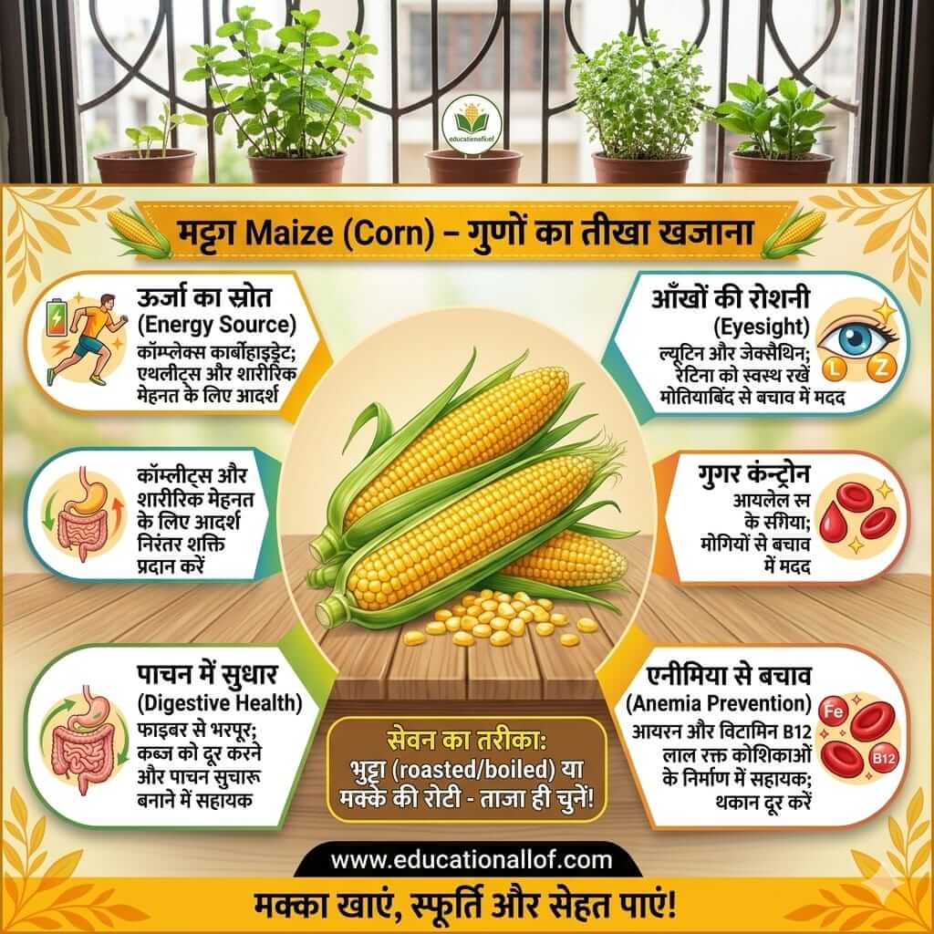 Maize Benefits in Hindi