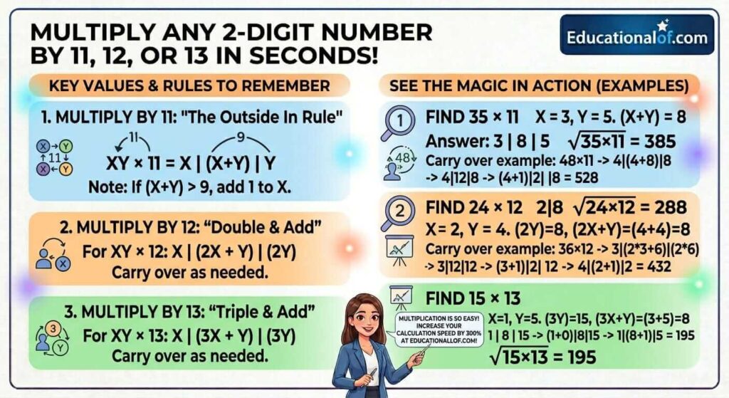 Multiply by 11 12 13 Trick