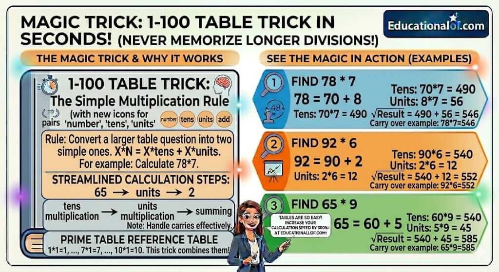 Table Tricks 1 to 100