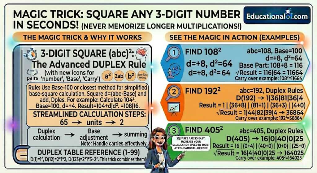 Square Tricks for 3-Digit Numbers