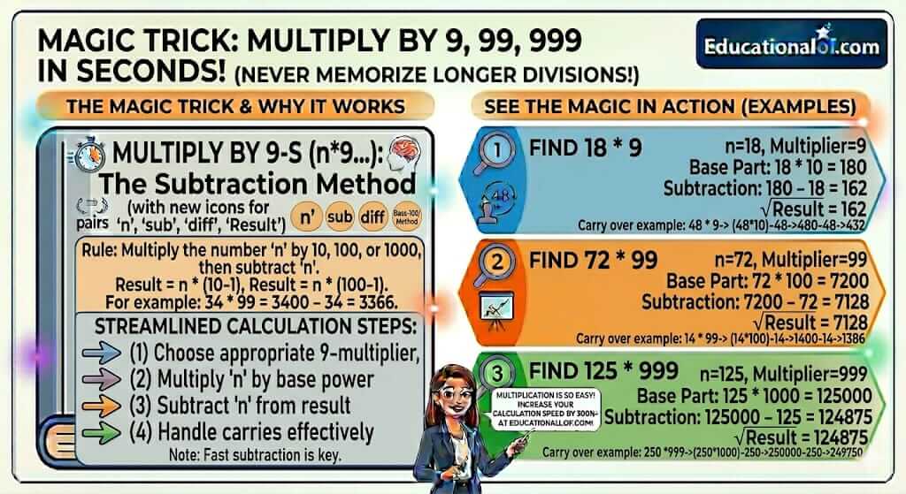 Multiplication Tricks by 99 999