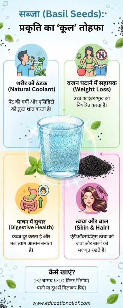 Basil Seeds Benefits in Hindi