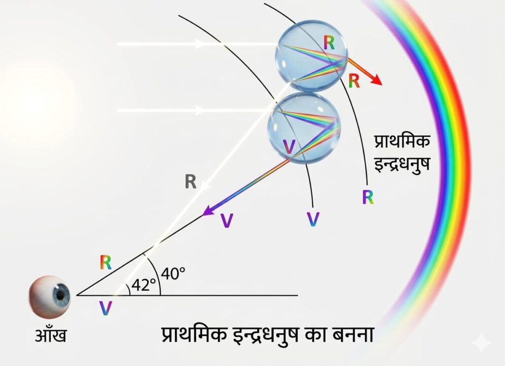 प्राथमिक इंद्रधनुष का चित्र