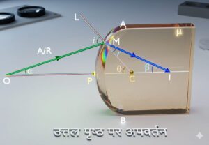 उत्तर पृष्ठ पर अपवर्तन