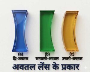 अवतल लेंस के प्रकार