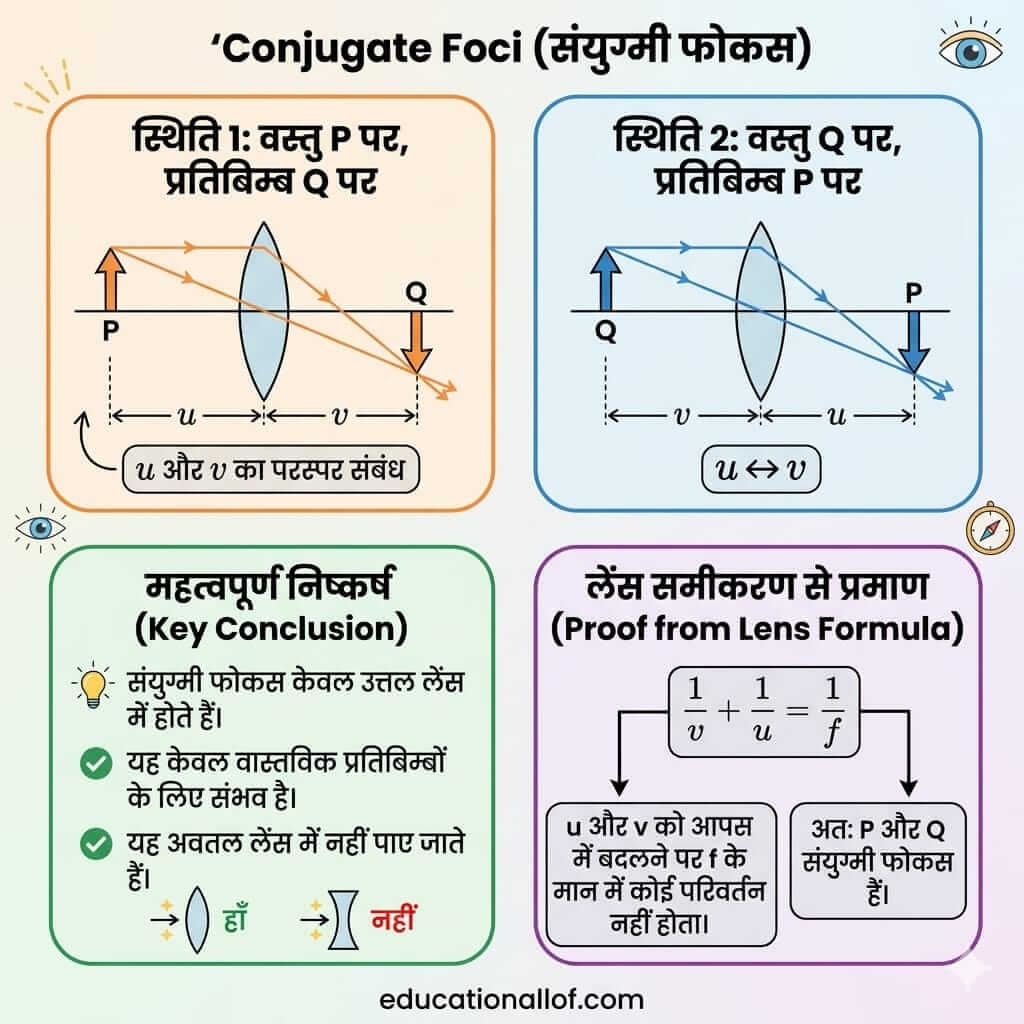 संयुग्मी फोकस (Conjugate Foci)
