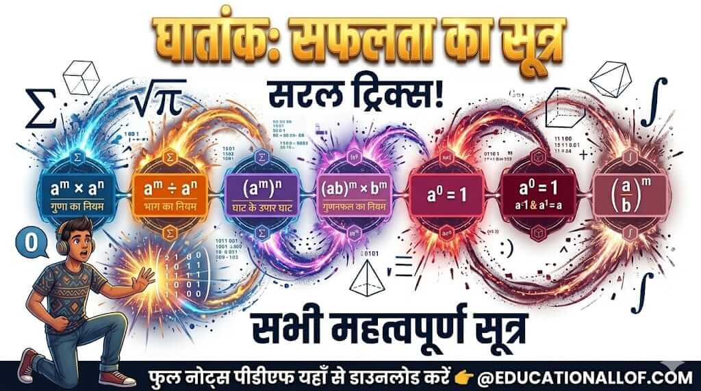 Exponents Rules in Hindi by educationallof