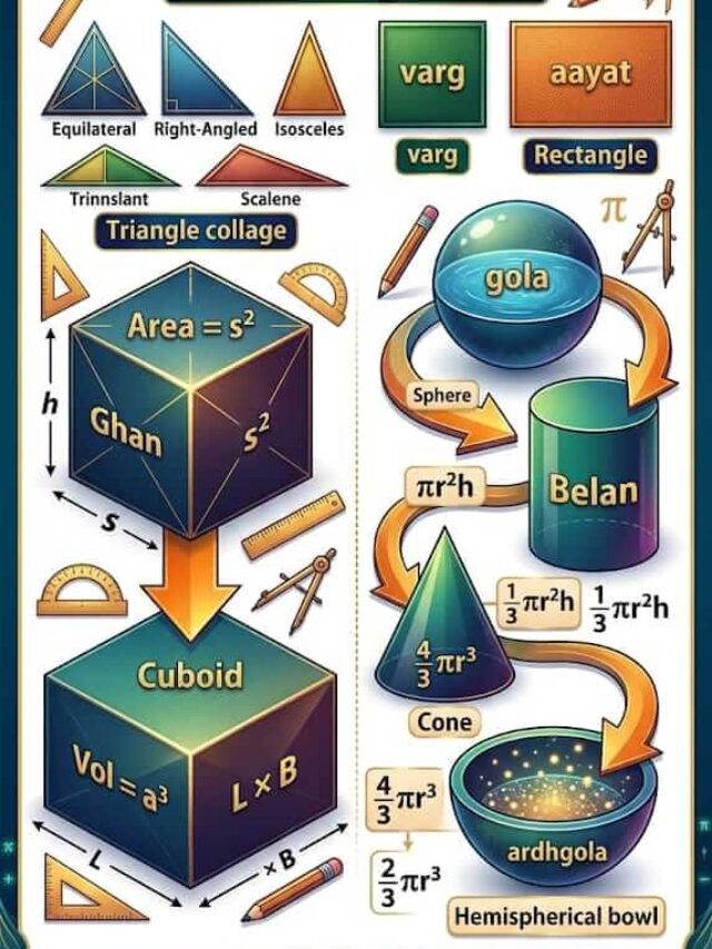 Mensuration Formulas: क्षेत्रमिति के सभी सूत्र एक साथ! 📐