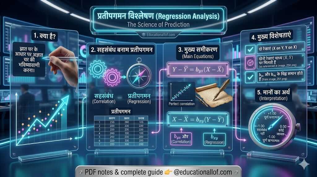 प्रतीपगमन विश्लेषण क्या है (Regression Analysis in Hindi) by educationallof