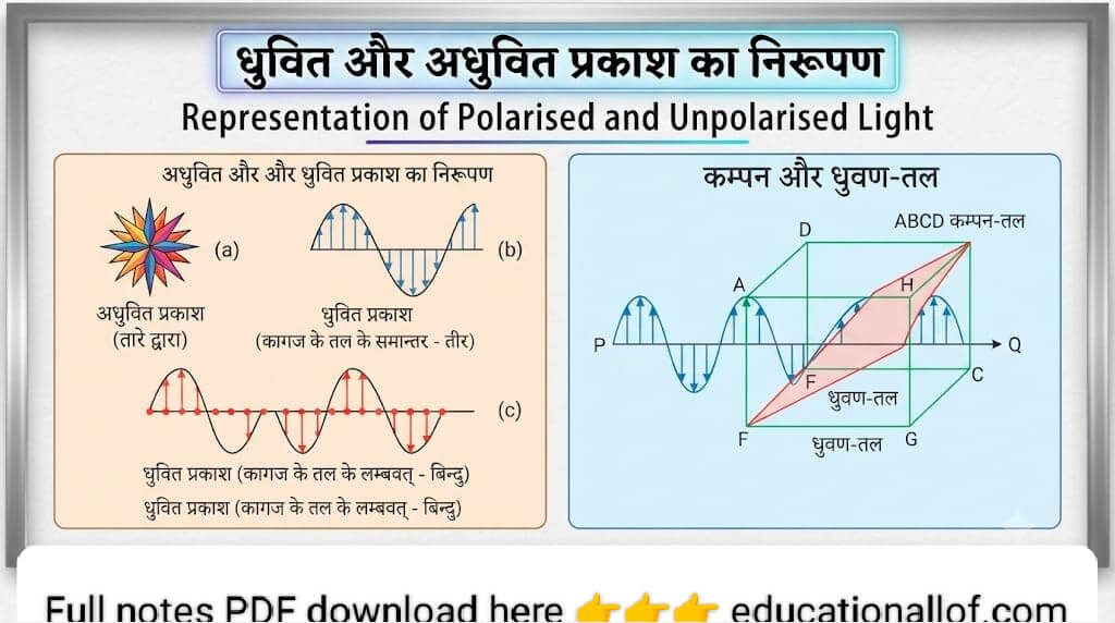 ध्रुवित और अध्रुवित प्रकाशों का निरूपण by educationallof