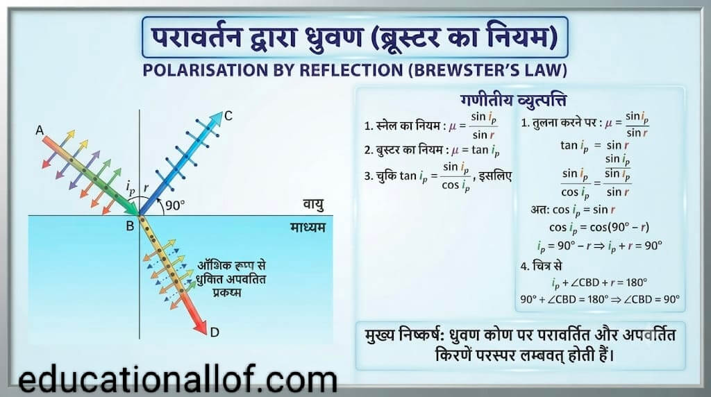 परावर्तन द्वारा ध्रुवण और ब्रूस्टर का नियम by educationallof