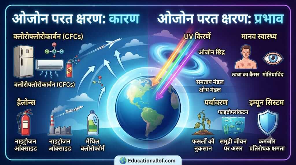 Ozone Layer Depletion in Hindi by educationallof