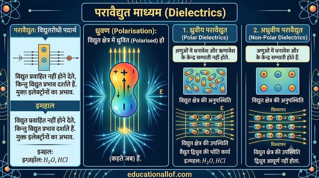 परावैद्युत माध्यम (Dielectrics in Hindi) by educationallof