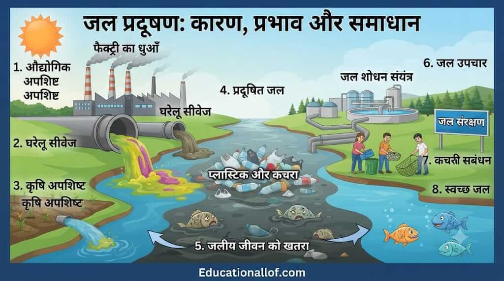 जल प्रदूषण (Water Pollution) by educationallof