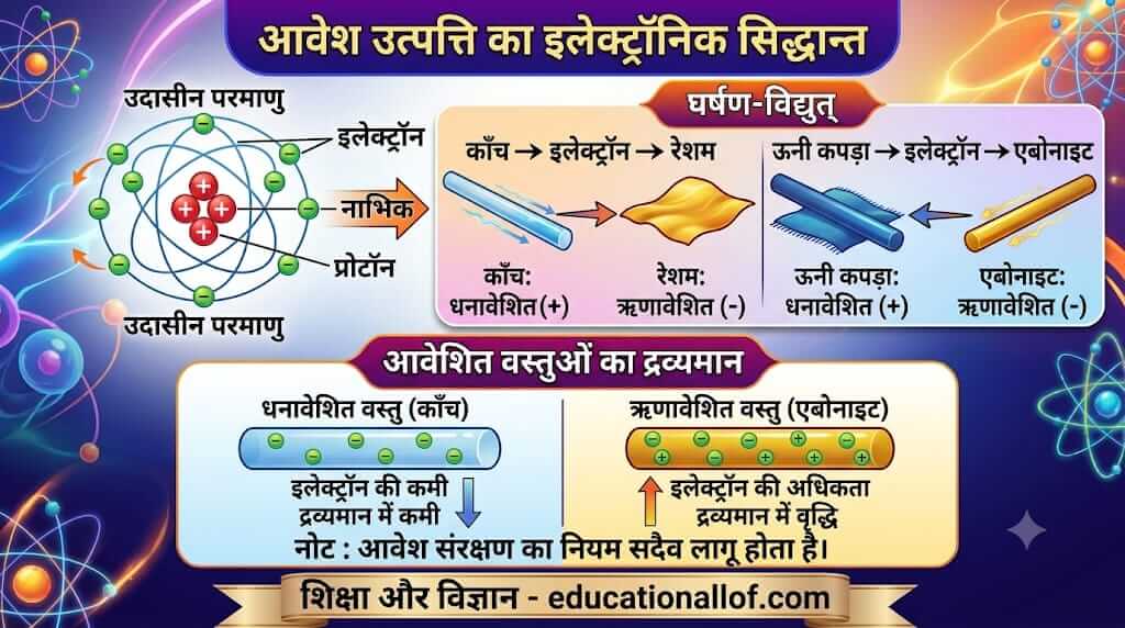 आवेश उत्पत्ति का इलेक्ट्रॉनिक सिद्धान्त by educationallof