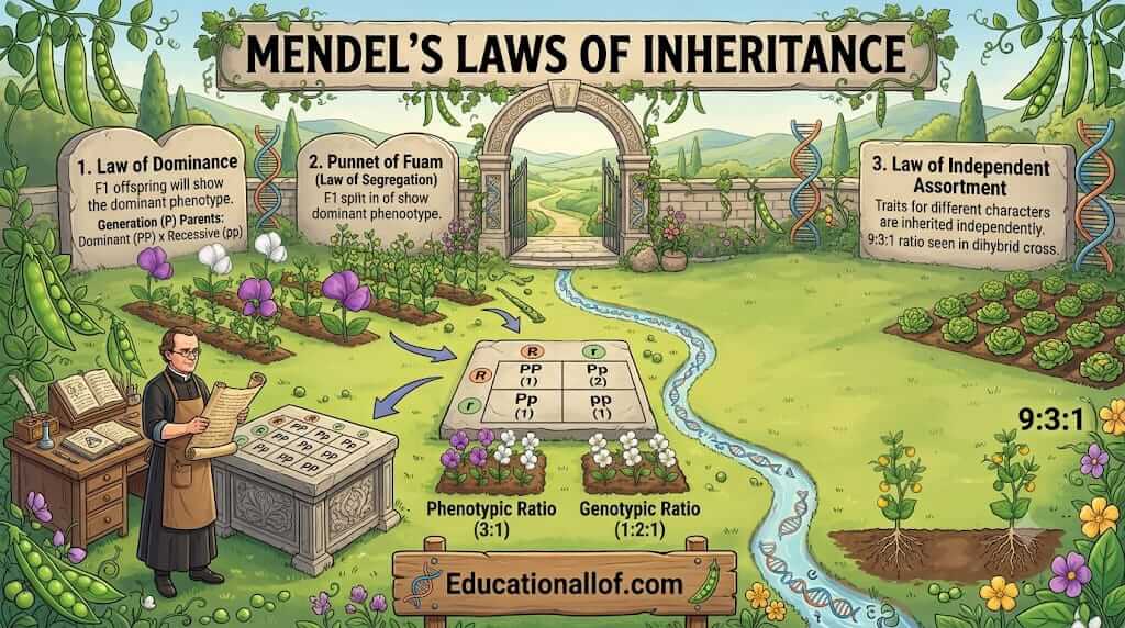 Mendel's Laws of Inheritance by educationallof