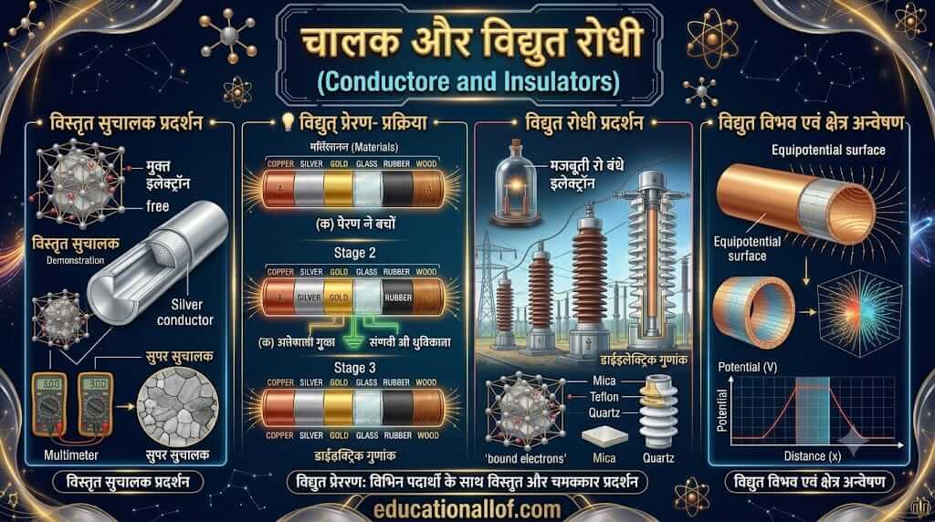 चालक और विद्युत्रोधी (Conductor and Insulators) by educationallof