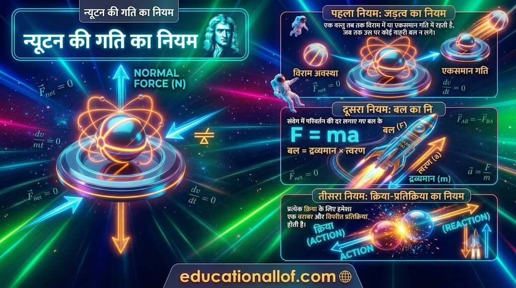 न्यूटन की गति के नियम by educationallof