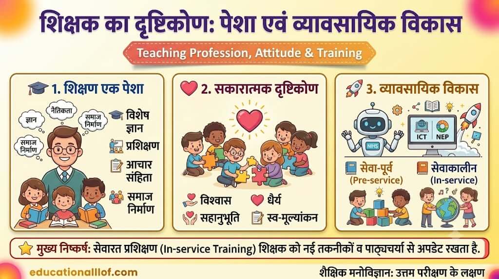 शिक्षक का दृष्टिकोण और व्यावसायिक विकास by educationallof